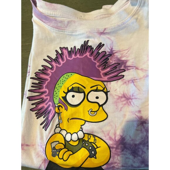 The Simpsons Girls Rock Tie-Dye Graphic T-Shirt M - Picture 5 of 5